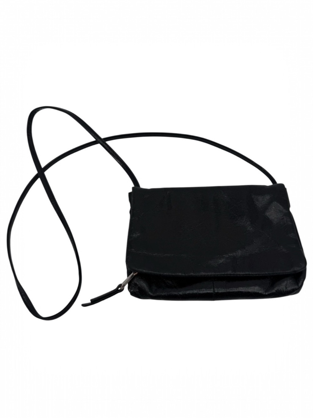HOBO‎ Black Leather Crossbody Folded Purse